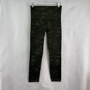 Spanx Women’s Sz Large Look‎ At Me Now High Rise Green Camo Leggings Comfort